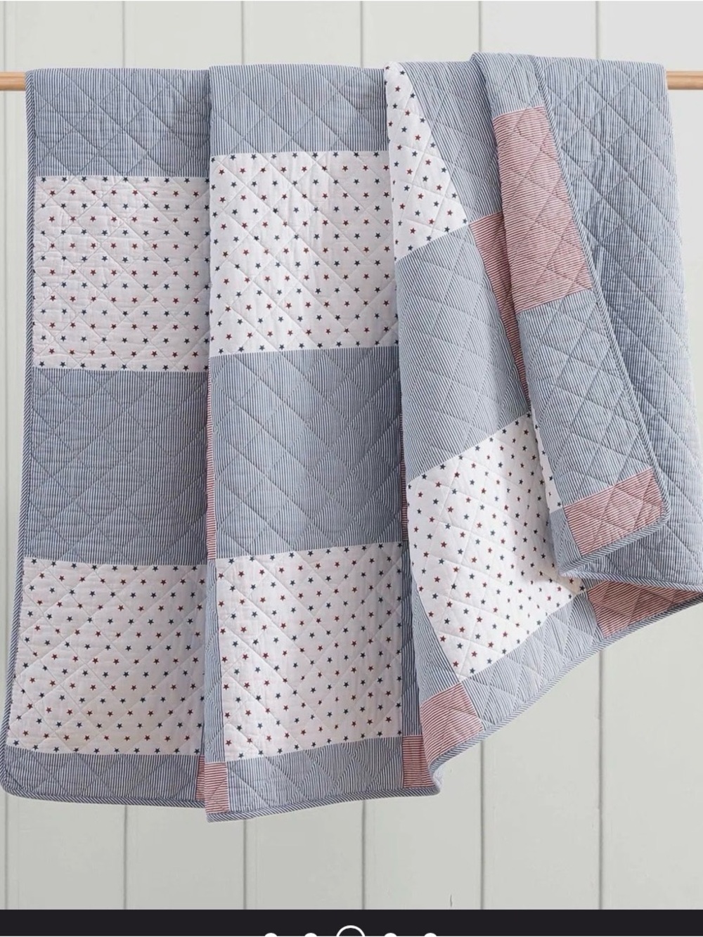 Classic Patchwork Cotton Quilt - Stars and Stripes 🇺🇸